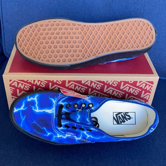 Vans Men’s Authentic Lightning Black/Blue Sneakers - Picture 6 of 16